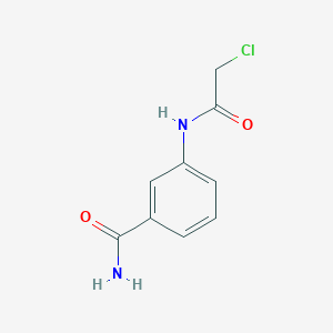 molecular formula C9H9ClN2O2 B1660890 Benzamide, 3-[(chloroacetyl)amino]- CAS No. 85126-66-5