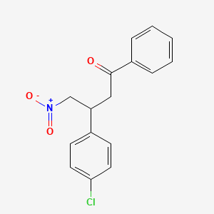 molecular formula C16H14ClNO3 B1660891 3-(4-Chlorophenyl)-4-nitro-1-phenylbutan-1-one CAS No. 85142-29-6