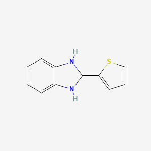 molecular formula C11H10N2S B1660894 2-(Thiophen-2-yl)-2,3-dihydro-1H-benzimidazole CAS No. 85215-56-1
