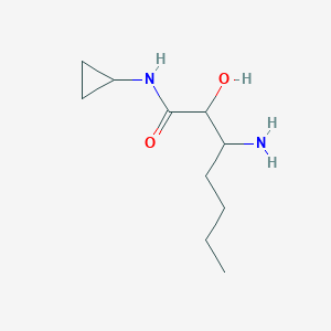 B1660924 Heptanamide, 3-amino-N-cyclopropyl-2-hydroxy- CAS No. 856767-51-6