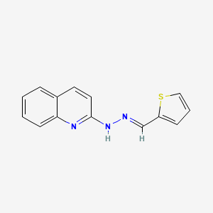 molecular formula C14H11N3S B1660928 N-[(E)-thiophen-2-ylmethylideneamino]quinolin-2-amine CAS No. 85754-45-6