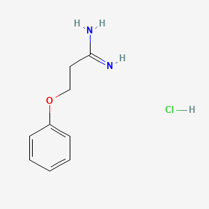 molecular formula C9H13ClN2O B1660930 3-Phenoxy-propionamidine hydrochloride CAS No. 857943-48-7
