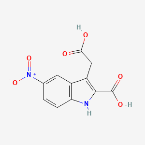 3-(Carboxymethyl)-5-nitro-1H-indole-2-carboxylic acid