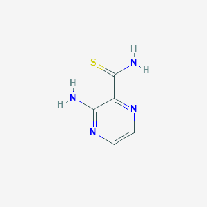 molecular formula C5H6N4S B1660939 2-Pyrazinecarbothioamide, 3-amino- CAS No. 859297-20-4