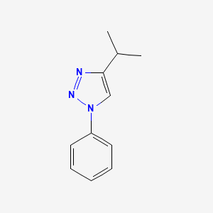 molecular formula C11H13N3 B1660944 1H-1,2,3-Triazole, 4-(1-methylethyl)-1-phenyl- CAS No. 859791-75-6