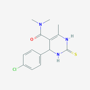 molecular formula C14H16ClN3OS B1660955 6-(4-chlorophenyl)-N,N,4-trimethyl-2-sulfanyl-1,6-dihydropyrimidine-5-carboxamide CAS No. 861414-06-4