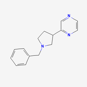 molecular formula C15H17N3 B1660958 2-(1-Benzylpyrrolidin-3-yl)pyrazine CAS No. 861965-57-3