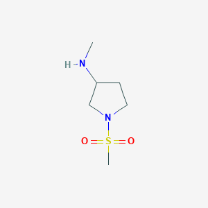 molecular formula C6H14N2O2S B1660962 1-methanesulfonyl-N-methylpyrrolidin-3-amine CAS No. 863248-51-5