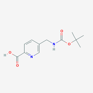 molecular formula C12H16N2O4 B1660971 5-(((Tert-butoxycarbonyl)amino)methyl)picolinic acid CAS No. 864353-57-1