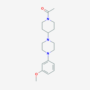 molecular formula C18H27N3O2 B1660972 1-[4-[4-(3-Methoxyphenyl)piperazin-1-yl]piperidin-1-yl]ethanone CAS No. 864415-37-2