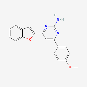 2-Pyrimidinamine, 4-(2-benzofuranyl)-6-(4-methoxyphenyl)-