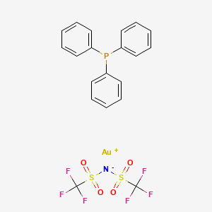 Bis(trifluoromethylsulfonyl)azanide;gold(1+);triphenylphosphane