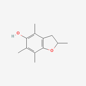 molecular formula C12H16O2 B1660984 2,4,6,7-Tetramethyl-2,3-dihydro-1-benzofuran-5-ol CAS No. 86646-86-8