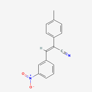 molecular formula C16H12N2O2 B1660989 3-(3-(Hydroxy(oxido)amino)phenyl)-2-(4-methylphenyl)acrylonitrile CAS No. 86710-08-9