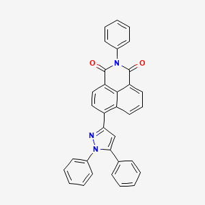 molecular formula C33H21N3O2 B1660994 6-(1,5-Diphenylpyrazol-3-yl)-2-phenylbenzo[de]isoquinoline-1,3-dione CAS No. 869478-69-3