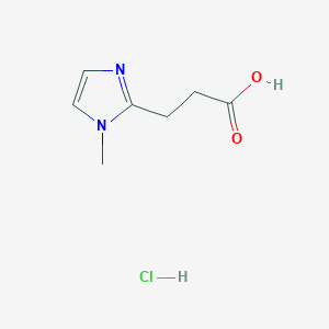 molecular formula C7H11ClN2O2 B1660996 3-(1-methyl-1H-imidazol-2-yl)propanoic acid hydrochloride CAS No. 869846-78-6