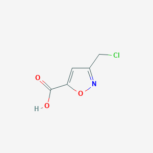 molecular formula C5H4ClNO3 B1661004 3-(Chloromethyl)-1,2-oxazole-5-carboxylic acid CAS No. 870704-23-7