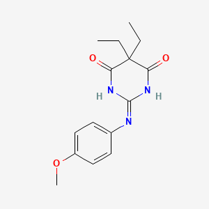 4,6(1H,5H)-Pyrimidinedione, 5,5-diethyl-2-((4-methoxyphenyl)amino)-