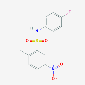 molecular formula C13H11FN2O4S B1661029 Benzenesulfonamide, N-(4-fluorophenyl)-2-methyl-5-nitro- CAS No. 87316-95-8