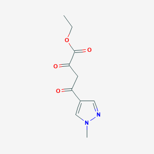 molecular formula C10H12N2O4 B1661030 4-(1-methyl-1H-pyrazol-4-yl)-2,4-dioxobutanoic acid ethyl ester CAS No. 873221-73-9