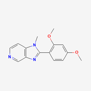 molecular formula C15H15N3O2 B1661037 1H-Imidazo[4,5-c]pyridine, 2-(2,4-dimethoxyphenyl)-1-methyl- CAS No. 87359-59-9