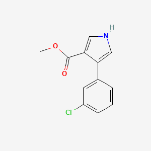 molecular formula C12H10ClNO2 B1661038 Methyl 4-(3-chlorophenyl)-1H-pyrrole-3-carboxylate CAS No. 87388-43-0