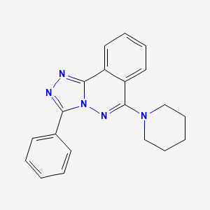 molecular formula C20H19N5 B1661057 1,2,4-Triazolo(3,4-a)phthalazine, 3-phenyl-6-(1-piperidinyl)- CAS No. 87539-98-8