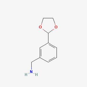 1-[3-(1,3-Dioxolan-2-yl)phenyl]methanamine