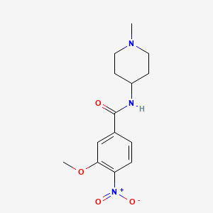 molecular formula C14H19N3O4 B1661062 3-Methoxy-N-(1-methylpiperidin-4-yl)-4-nitrobenzamide CAS No. 876126-59-9