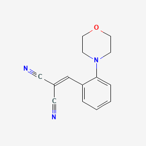 molecular formula C14H13N3O B1661066 Propanedinitrile, [[2-(4-morpholinyl)phenyl]methylene]- CAS No. 87698-97-3