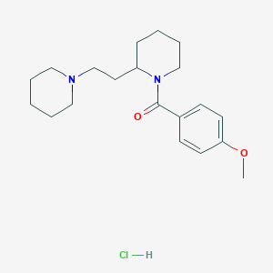 (4-Methoxyphenyl)-[2-(2-piperidin-1-ylethyl)piperidin-1-yl]methanone;hydrochloride