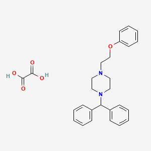 Piperazine, 1-(diphenylmethyl)-4-(2-phenoxyethyl)-, ethanedioate