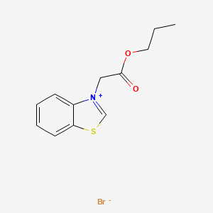 molecular formula C12H14BrNO2S B1661080 Benzothiazolium, 3-(2-oxo-2-propoxyethyl)-, bromide CAS No. 87910-72-3