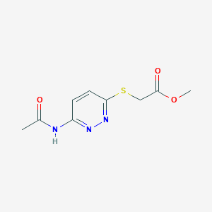 molecular formula C9H11N3O3S B1661088 Methyl 2-((6-acetamidopyridazin-3-yl)thio)acetate CAS No. 879403-51-7