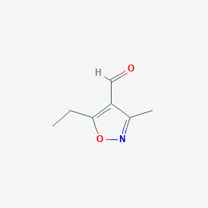 molecular formula C7H9NO2 B1661092 5-Ethyl-3-methyl-1,2-oxazole-4-carbaldehyde CAS No. 87967-94-0