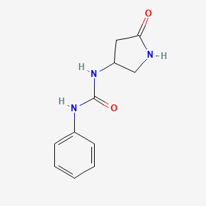 molecular formula C11H13N3O2 B1661100 1-(5-オキソピロリジン-3-イル)-3-フェニル尿素 CAS No. 88016-05-1