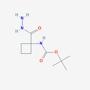 molecular formula C10H19N3O3 B1661102 1-[(Tert-butoxycarbonyl)amino]cyclobutanecarbohydrazide CAS No. 880166-11-0