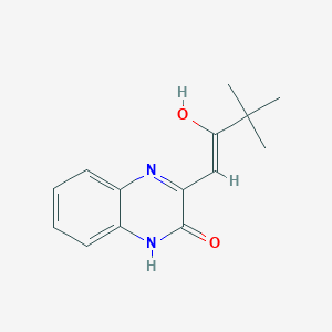 molecular formula C14H16N2O2 B1661105 3-(3,3-Dimethyl-2-oxobutylidene)-1,2,3,4-tetrahydroquinoxalin-2-one CAS No. 88051-04-1