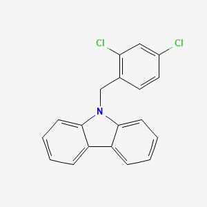 molecular formula C19H13Cl2N B1661112 9H-Carbazole, 9-[(2,4-dichlorophenyl)methyl]- CAS No. 88107-72-6