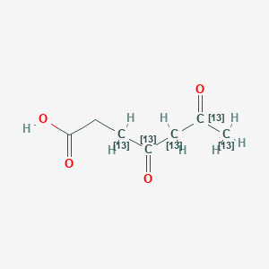 molecular formula C7H10O4 B1661121 琥珀酰乙酮-13C5 CAS No. 881835-86-5