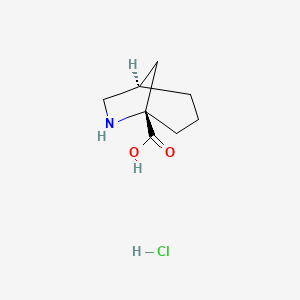 molecular formula C8H14ClNO2 B1661124 (1R,5S)-6-azabicyclo[3.2.1]octane-5-carboxylic acid hydrochloride CAS No. 882182-42-5