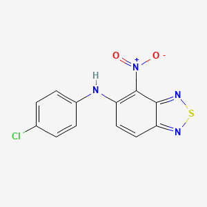 molecular formula C12H7ClN4O2S B1661127 2,1,3-Benzothiadiazol-5-amine, N-(4-chlorophenyl)-4-nitro- CAS No. 882288-77-9