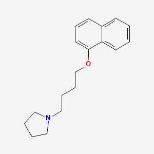 molecular formula C18H23NO B1661134 Pyrrolidine, 1-[4-(1-naphthalenyloxy)butyl]- CAS No. 88260-41-7