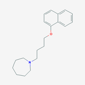 molecular formula C20H27NO B1661135 1H-Azepine, hexahydro-1-[4-(1-naphthalenyloxy)butyl]- CAS No. 88260-42-8
