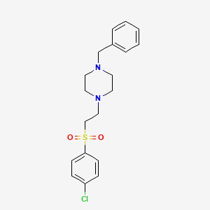 molecular formula C19H23ClN2O2S B1661138 1-Benzyl-4-[2-(4-chlorophenyl)sulfonylethyl]piperazine CAS No. 883018-91-5