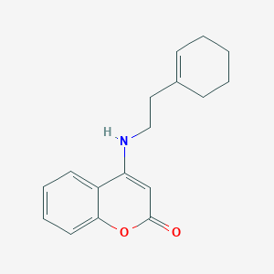 molecular formula C17H19NO2 B1661139 2H-1-Benzopyran-2-one, 4-[[2-(1-cyclohexen-1-yl)ethyl]amino]- CAS No. 883044-72-2
