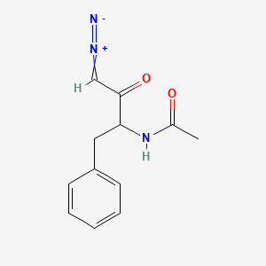 molecular formula C12H13N3O2 B1661144 3-Acetamido-1-diazonio-4-phenylbut-1-en-2-olate CAS No. 88313-66-0