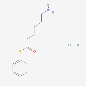 molecular formula C12H18ClNOS B1661145 S-Phenyl 6-aminohexanethioate--hydrogen chloride (1/1) CAS No. 88313-85-3