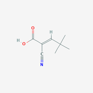 molecular formula C8H11NO2 B1661147 2-Cyano-4,4-dimethylpent-2-enoic acid CAS No. 88319-37-3