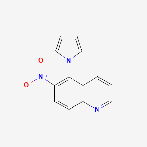 Quinoline, 6-nitro-5-(1H-pyrrol-1-yl)-